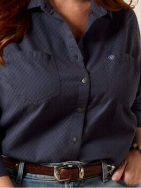 Ariat Navy Button Down Shirt
